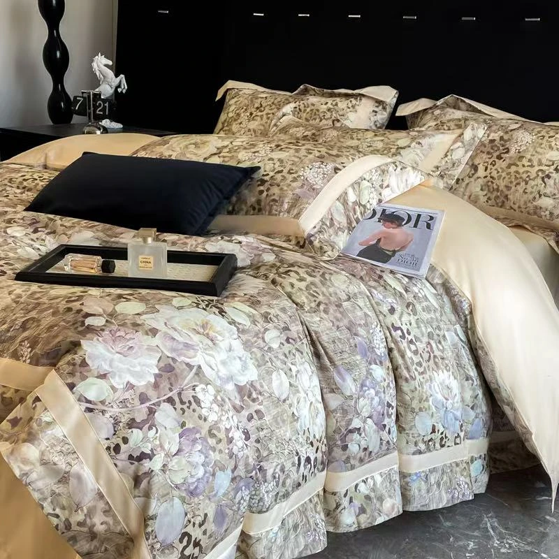 【专柜断码】100支加密超柔数码印花匹马棉四件套-爱尔顿