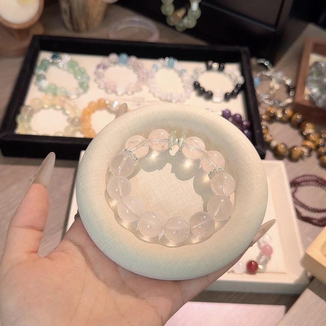 昏***汤水晶手链未镶嵌粉