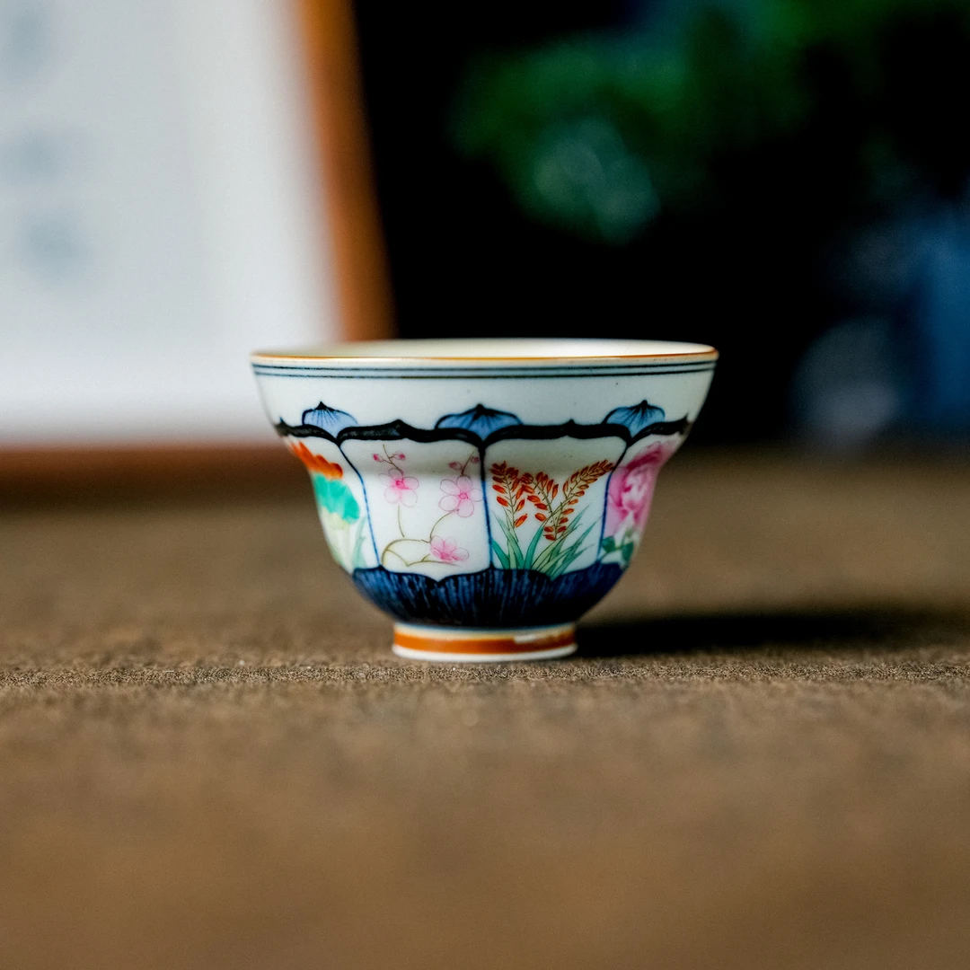 【霖溪】十二花神-霖溪山房-折腰杯  50ml（霖溪0175）预售