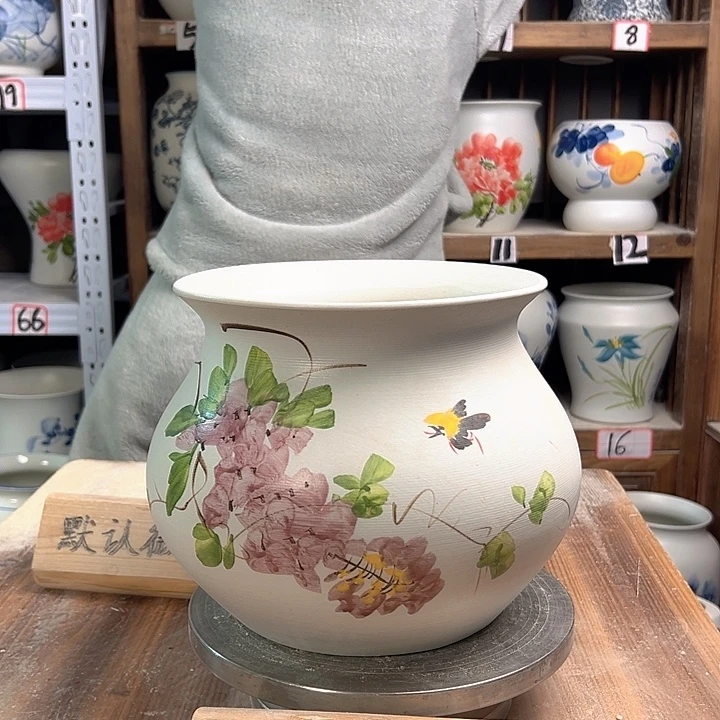 陶钱袋子紫藤新款新款陶瓷