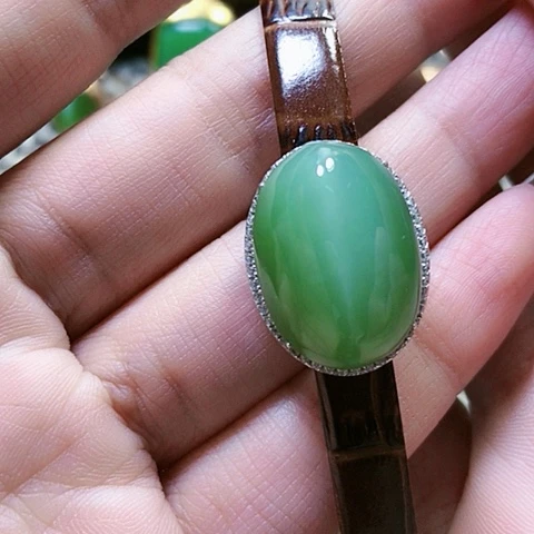 和田玉挂件银S925镶嵌聊****)