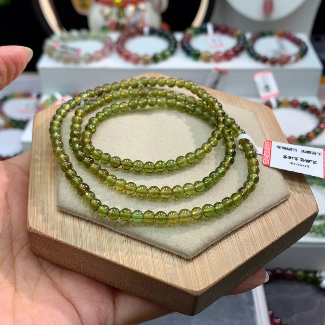 手链未镶嵌碧玺     4.2mm。