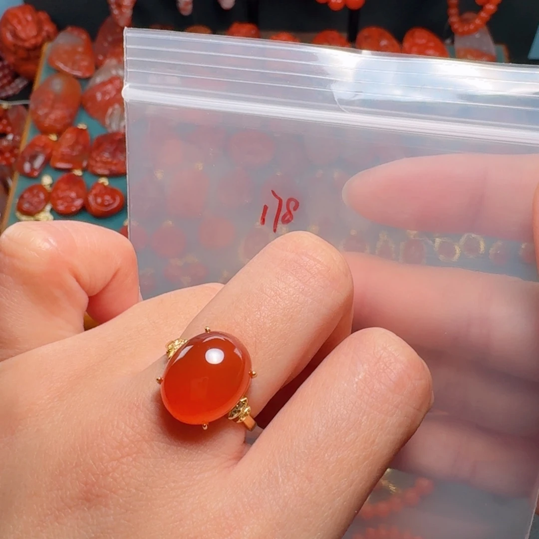 南红玛瑙南红银S925镶嵌