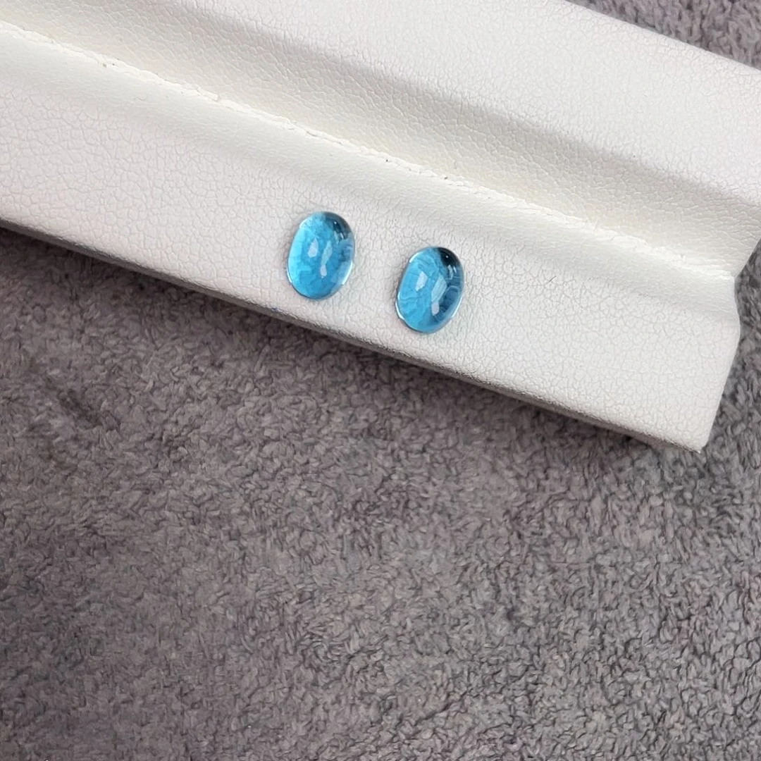 未镶嵌裸石托帕石随机发货一颗