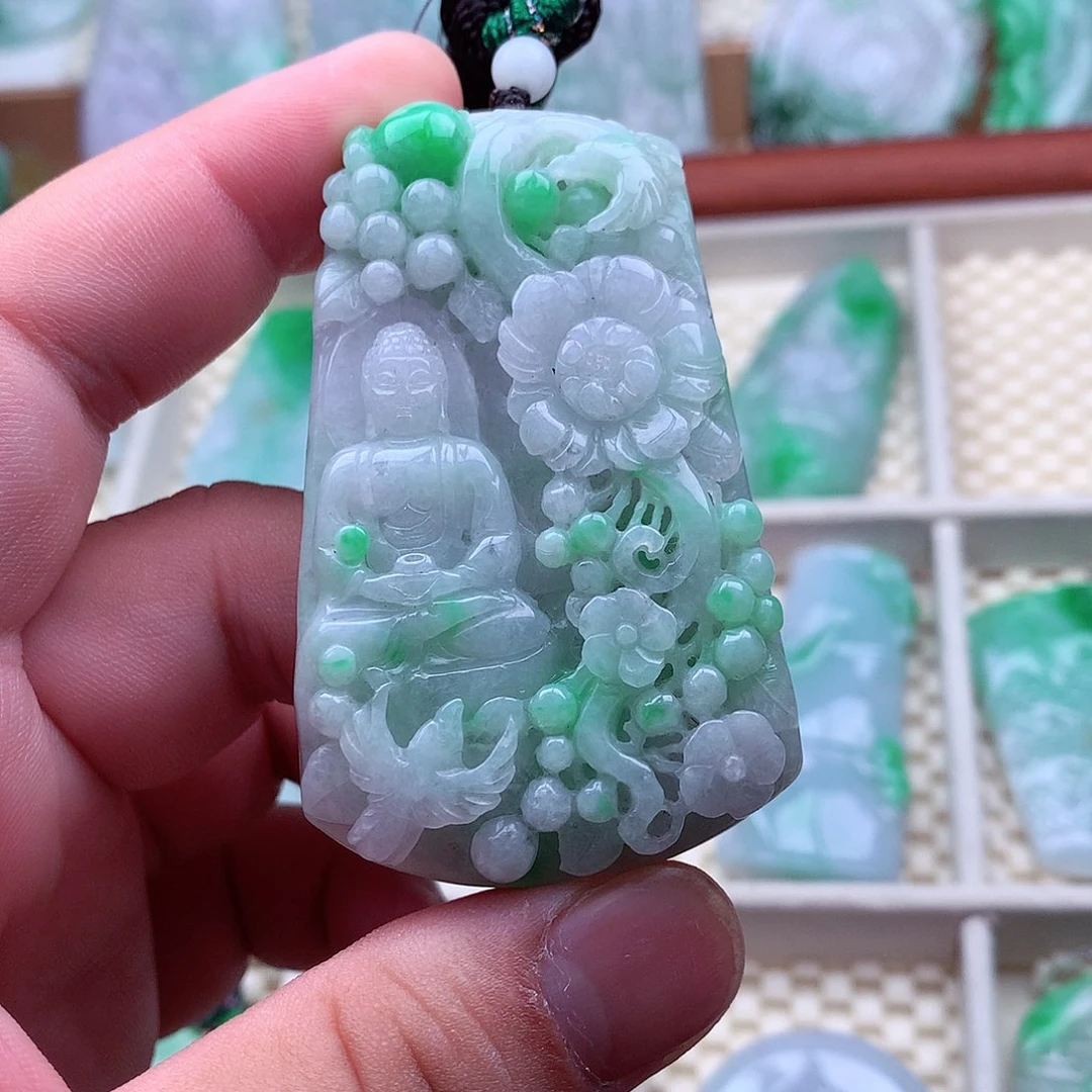 翡翠未镶嵌吊坠(不含链)