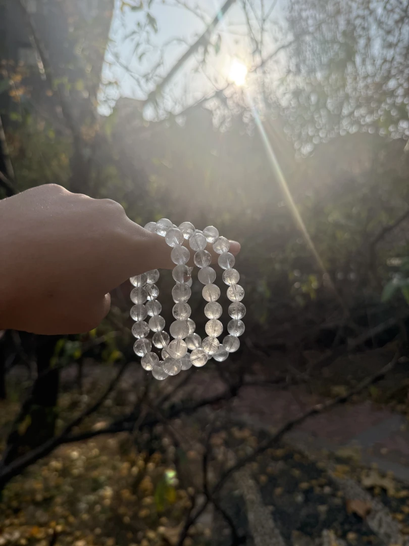 天然白幽灵水晶手串-多样性发其一C03