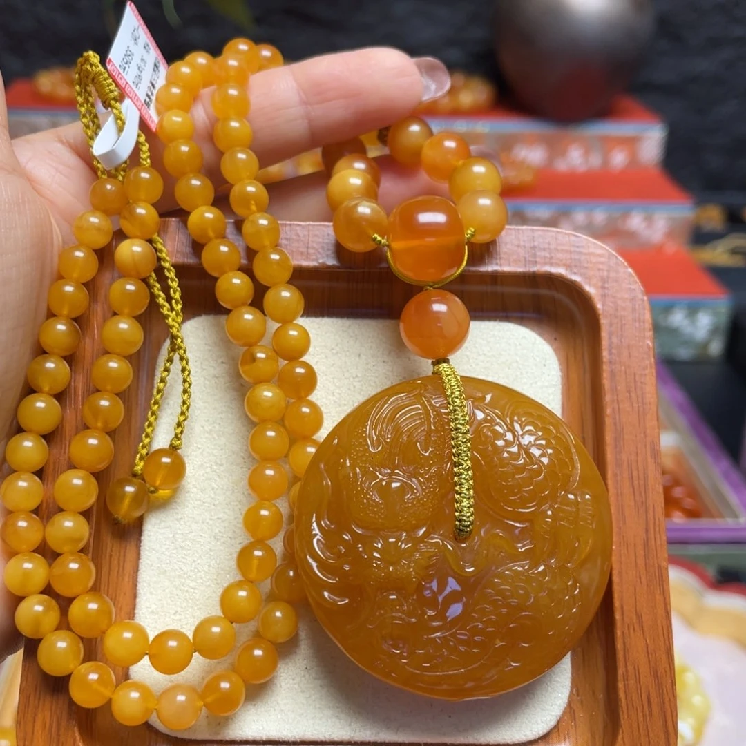 蜜蜡颈饰未镶嵌项链