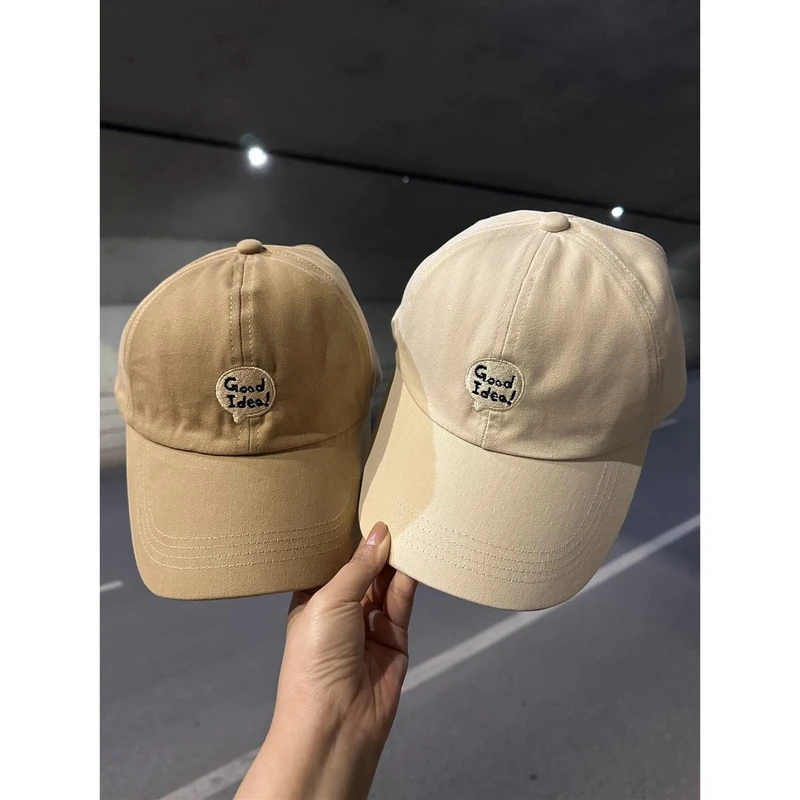 可扎高马尾空顶鸭舌帽子女春夏出游时尚百搭显脸小遮阳字母棒球帽