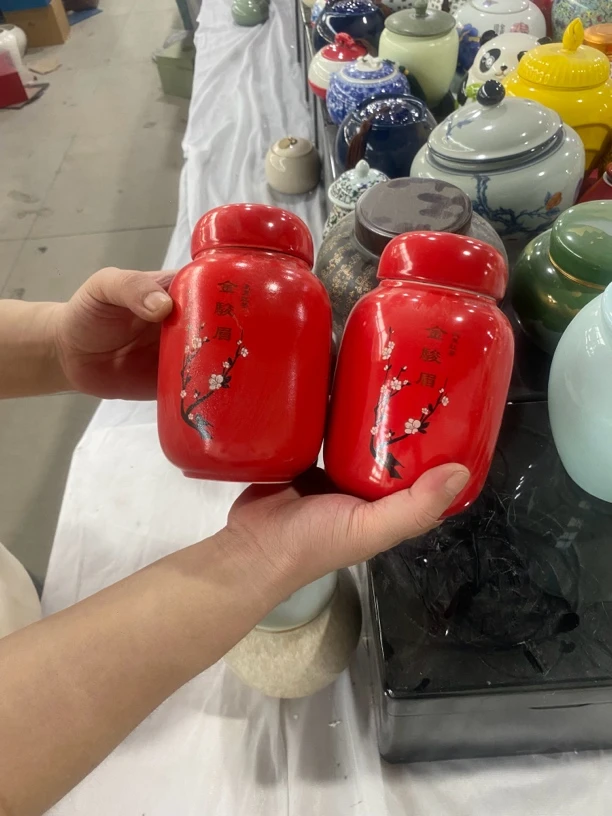 孤品陶瓷茶叶罐摆件