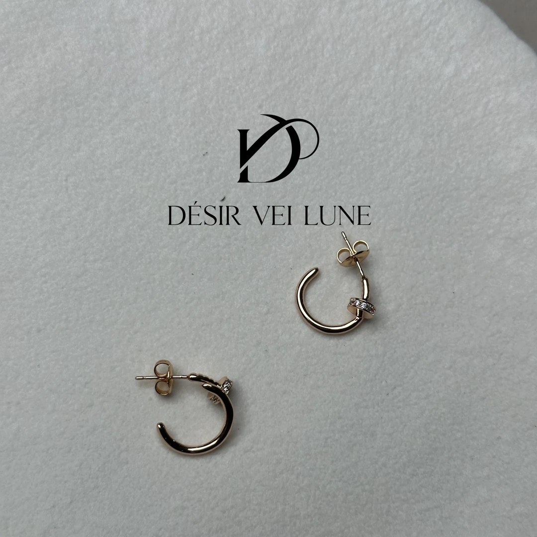 铜合金合成锆石耳饰 耳钉6346少女