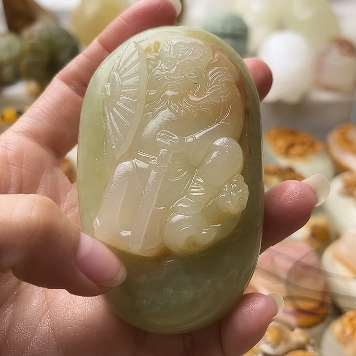 石材古青石不退换钟馗