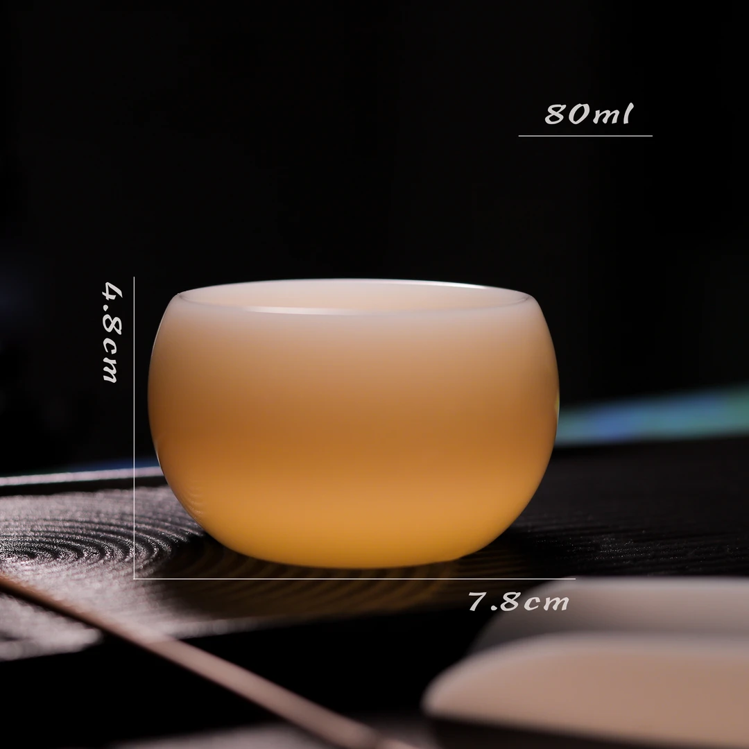 璞玉系列/釉烧/压手杯/80ml茶具喝茶杯家用