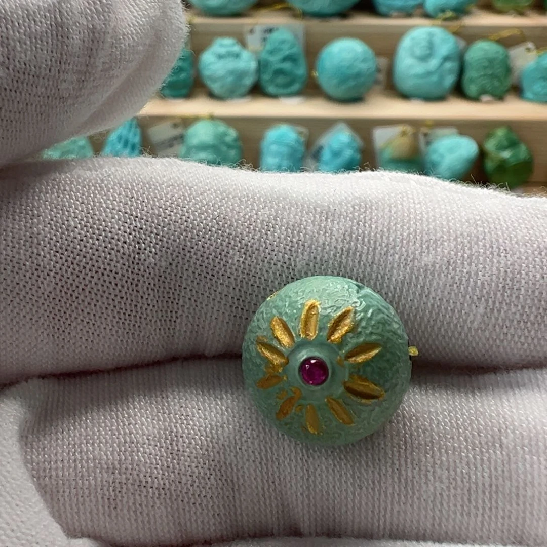 未镶嵌绿松石太阳花13mm