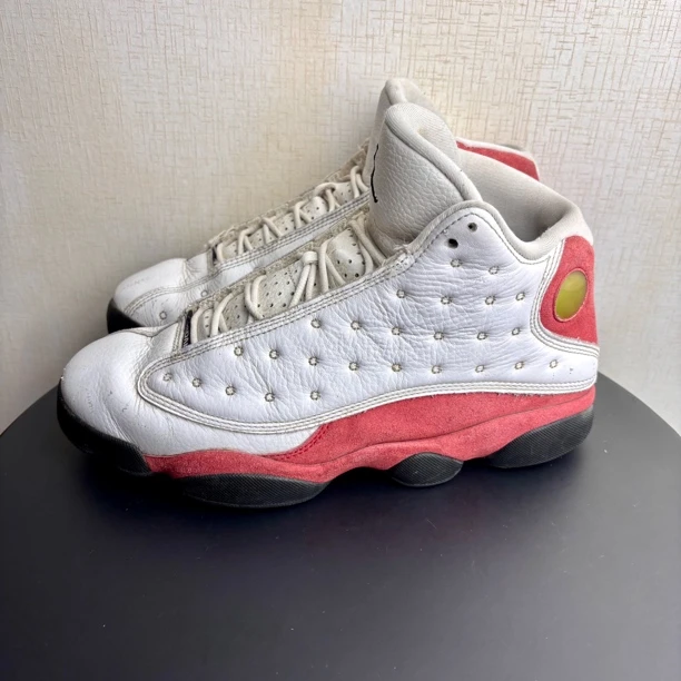 90新 maje 43码 aj13 红白 保真 中古球鞋（鞋标破裂，鞋面剐蹭