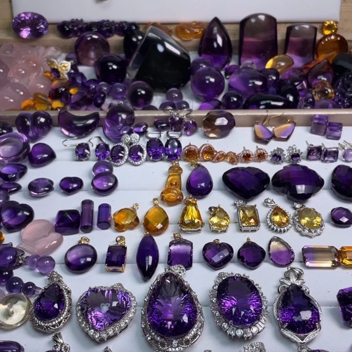 S***游颈饰紫晶银S925镶嵌