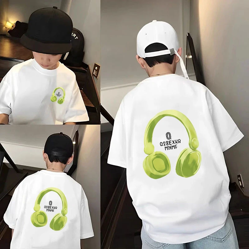 【高品质】纯棉童装男童t恤短袖夏装儿童中大童宝男孩上衣宽松半袖