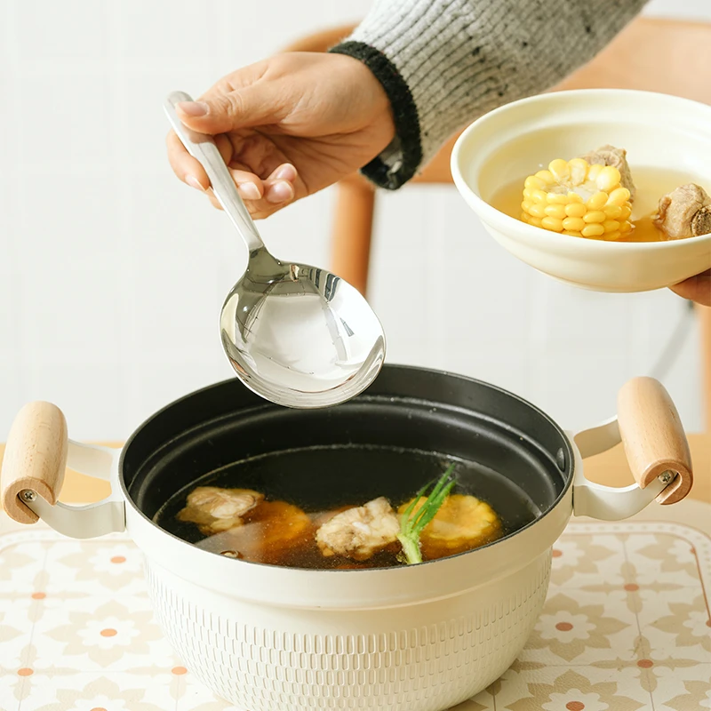 肆月冬凌不锈钢汤勺漏勺家用不锈钢分餐勺精致大勺子公勺盛汤盛饭