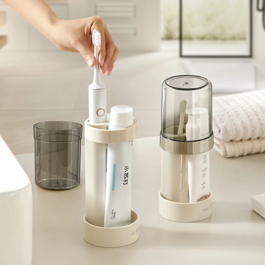 学生宿舍刷牙杯子漱口杯子洗漱用品电动牙刷牙具牙缸置物架