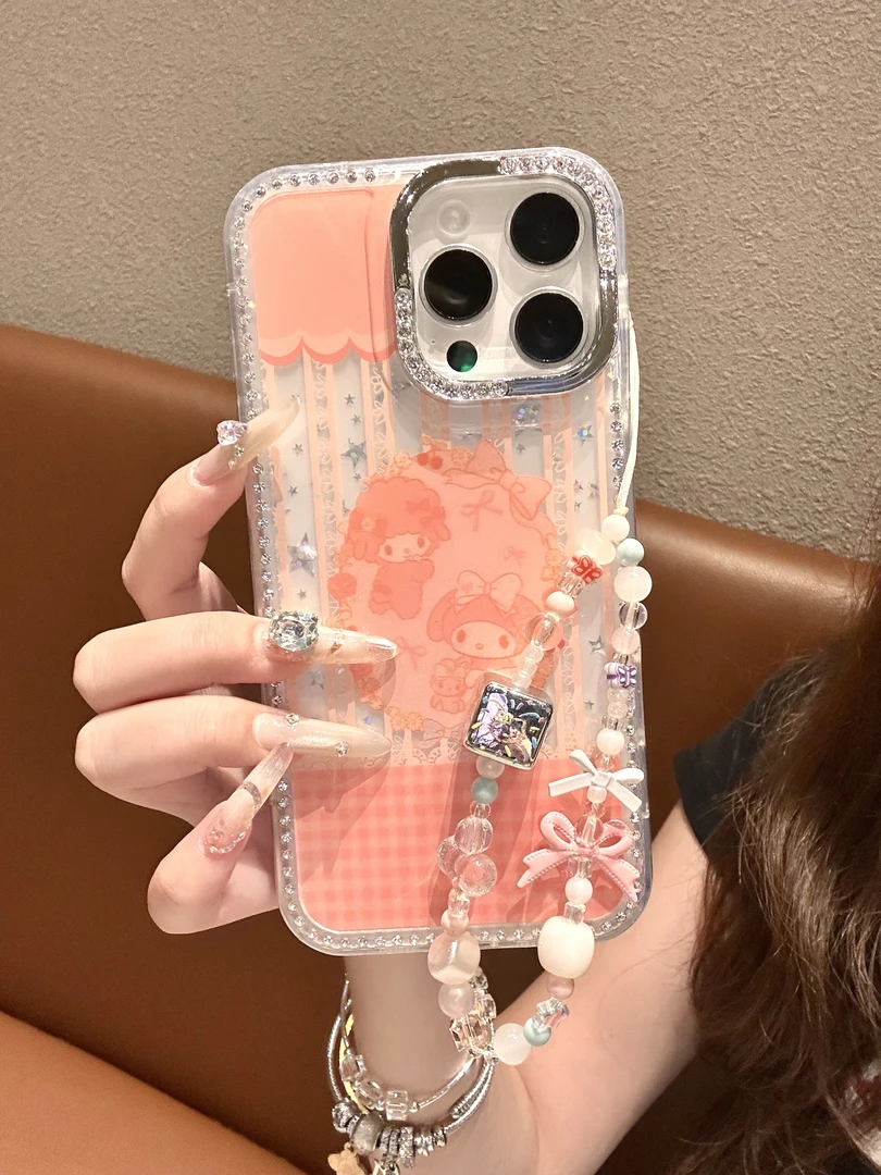 【自带相机保护按键】可爱美乐蒂适用苹果16/15/14/13防摔手机壳