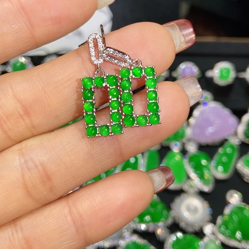 【闪购商品】翡翠耳饰未镶嵌天然翡翠