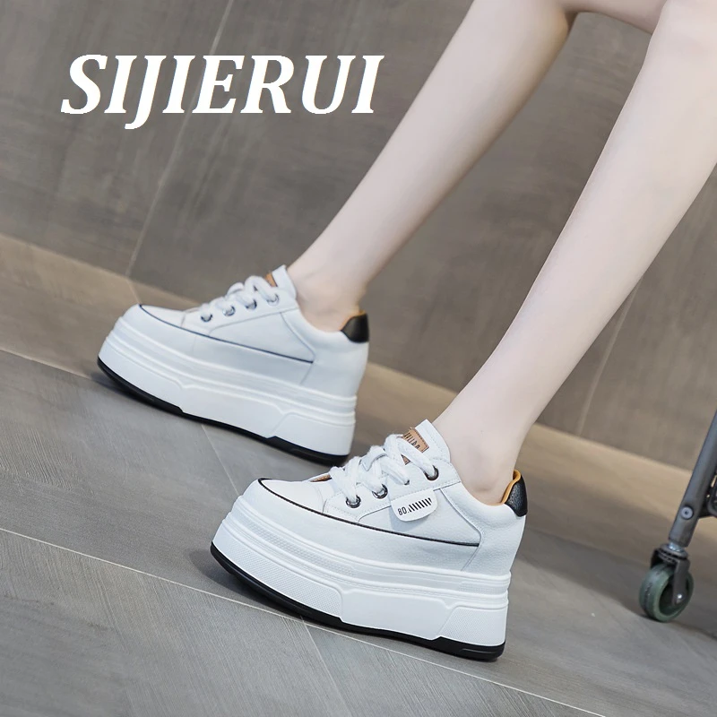 SIJIERUI2025年秋冬新款小个子厚底内增高休闲鞋女时尚松糕底女鞋