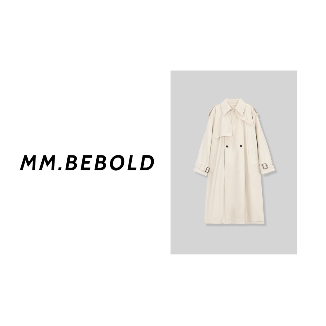 【妙姐精选】拾秋 慵懒休闲宽松随性廓形中长款风衣MQJ2565