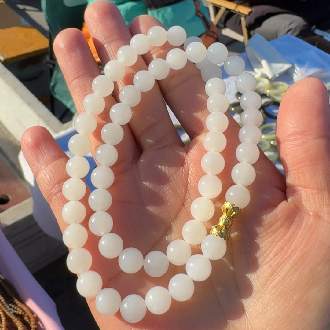 和田玉颈饰未镶嵌卡8新疆白玉多样性拍一发一