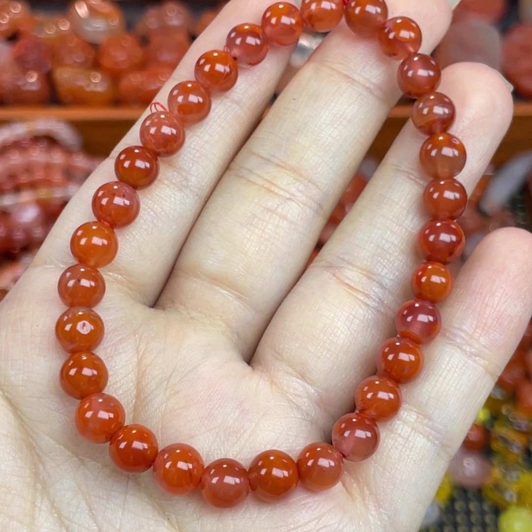 未镶嵌小配饰南红玛瑙火焰纹单圈