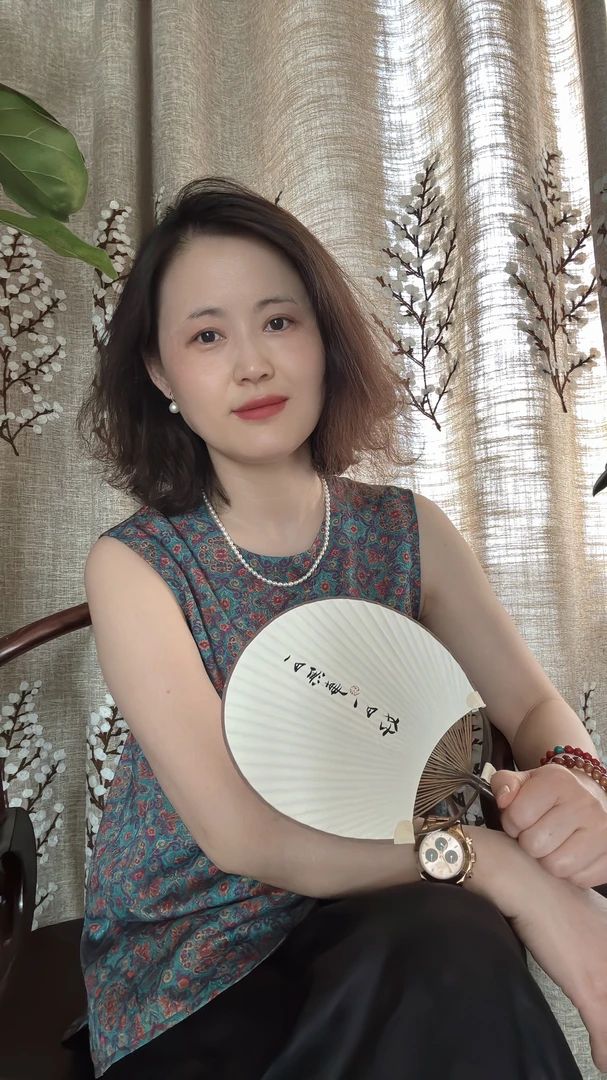 彩薇推荐 新款人丝提花宝相花国风背心