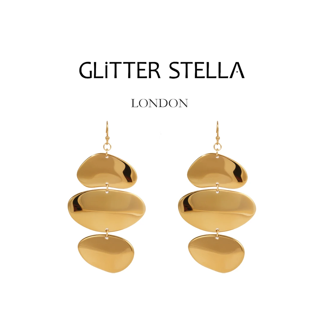 铜合金耳饰 光影系列 欧美时尚ins摩登时代几何吊坠耳饰