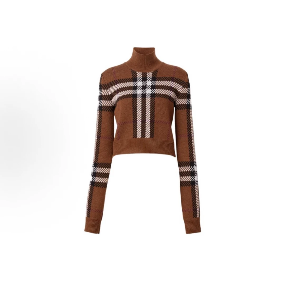 未使用 BURBERRY/博柏利 巴宝莉高领毛衣L码，穿到115斤