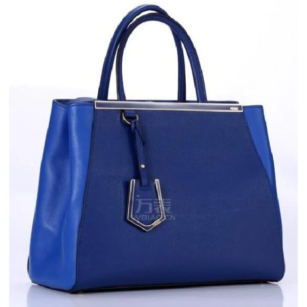045正梯形手提式拉链搭扣斜挎包托特包肩包蓝色高档时尚大气