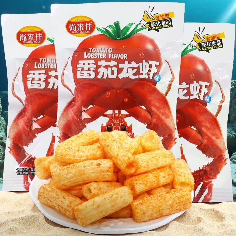 番茄龙虾味酥脆膨化食品薯片薯条味童年零食宿舍休闲追剧解馋小吃