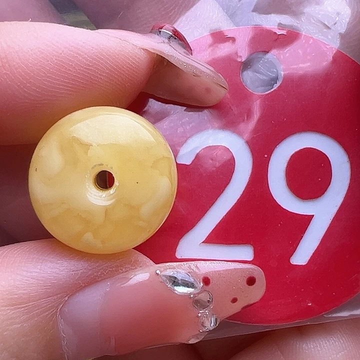 未镶嵌蜜蜡裸石微花粉14.4mm墩子