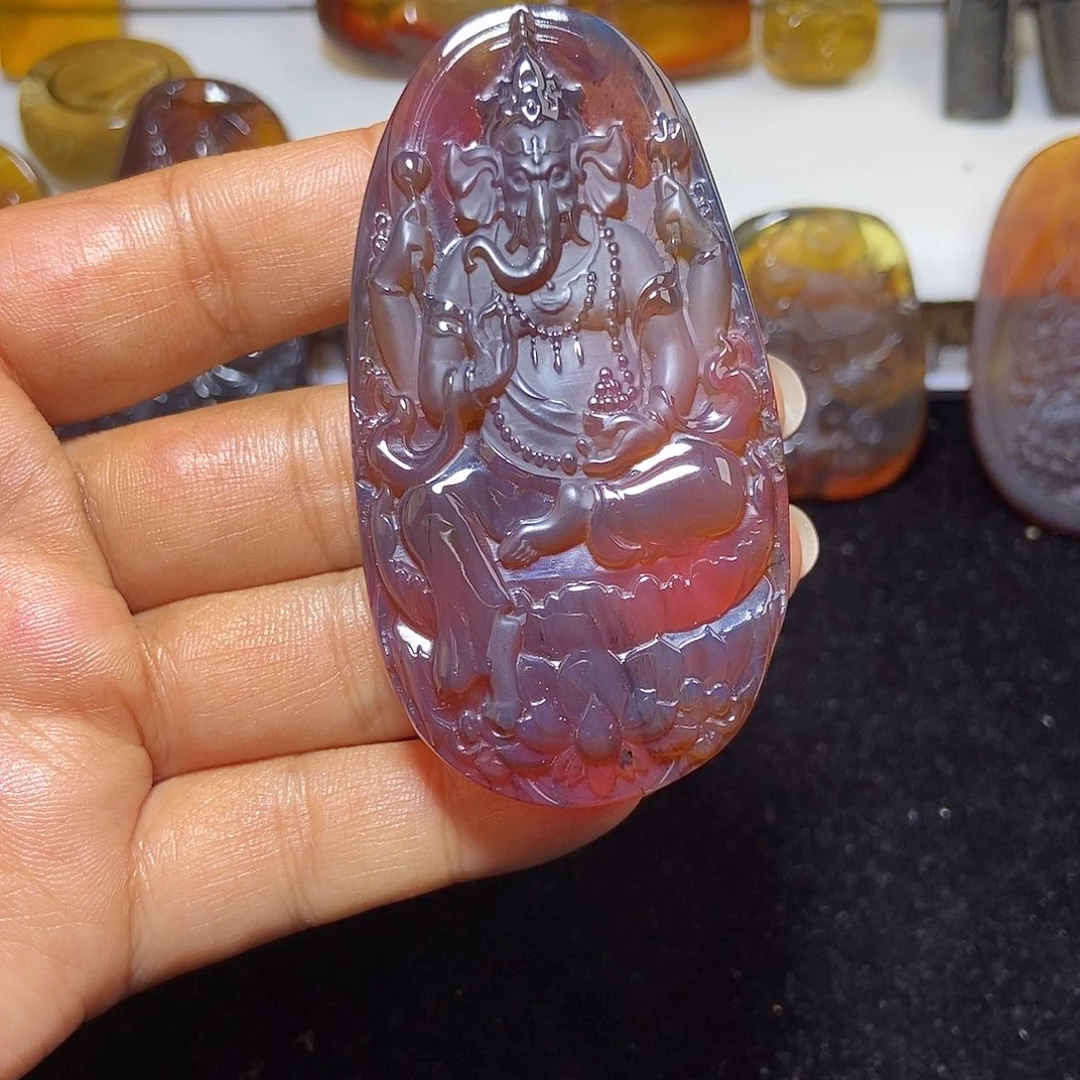 琥珀颈饰未镶嵌缅甸天然琥珀吊坠