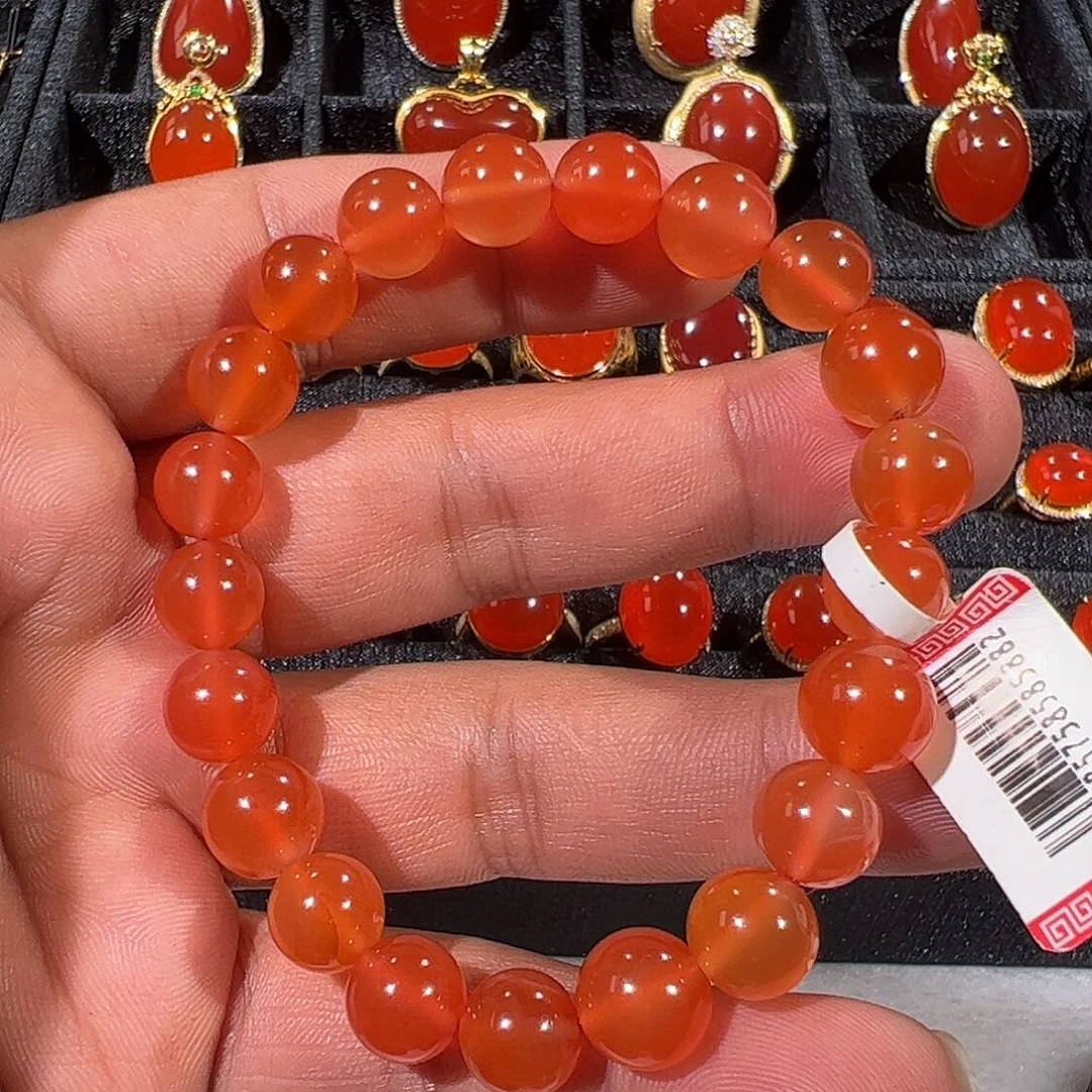 南红玛瑙未镶嵌手链