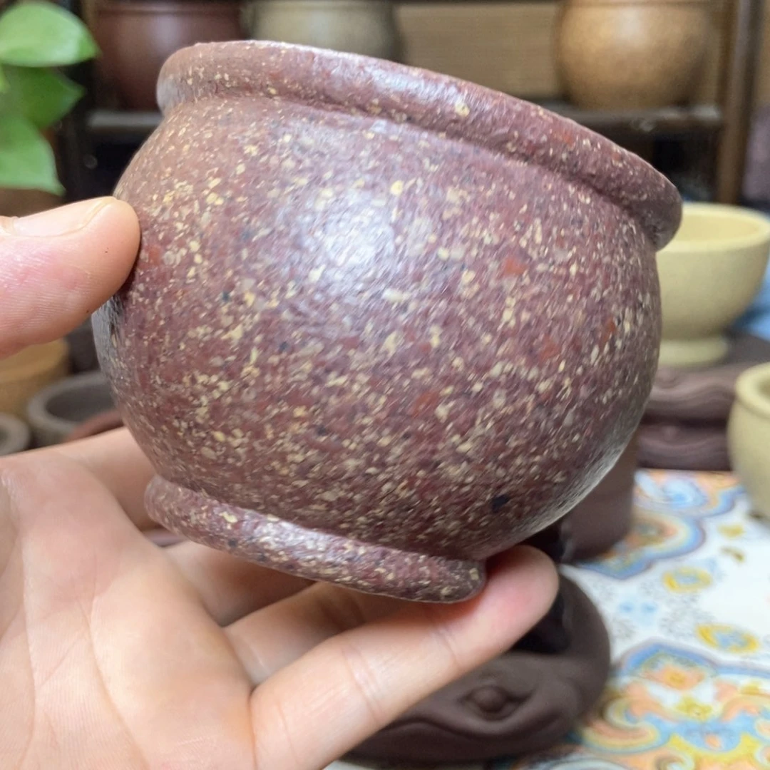茶杯紫砂八目手工料半手工230毫升