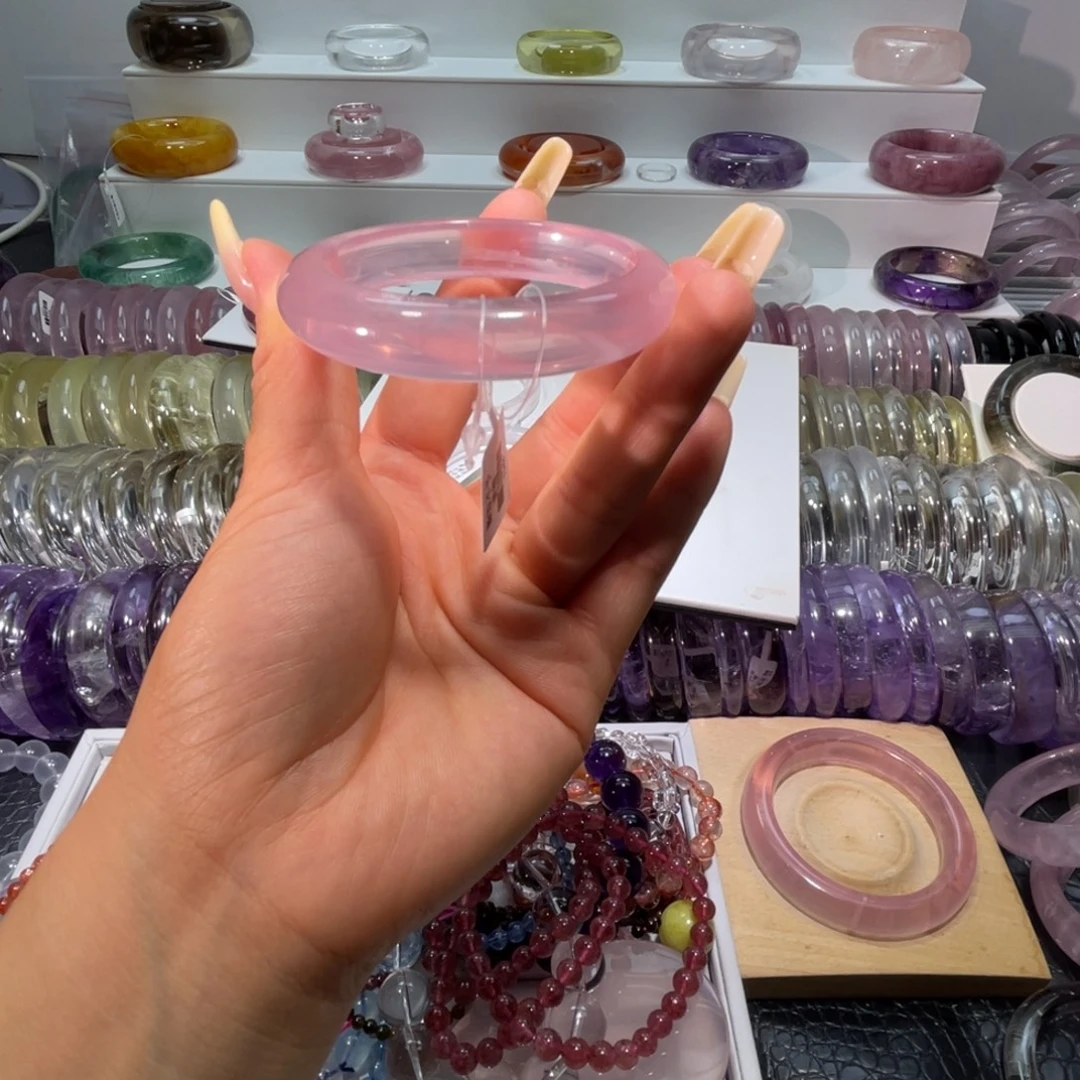 周***野水晶手镯未镶嵌手镯54圈口16号