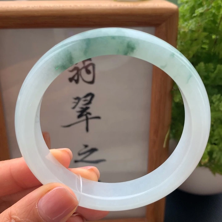 未镶嵌手镯翡翠翡翠手镯55有纹