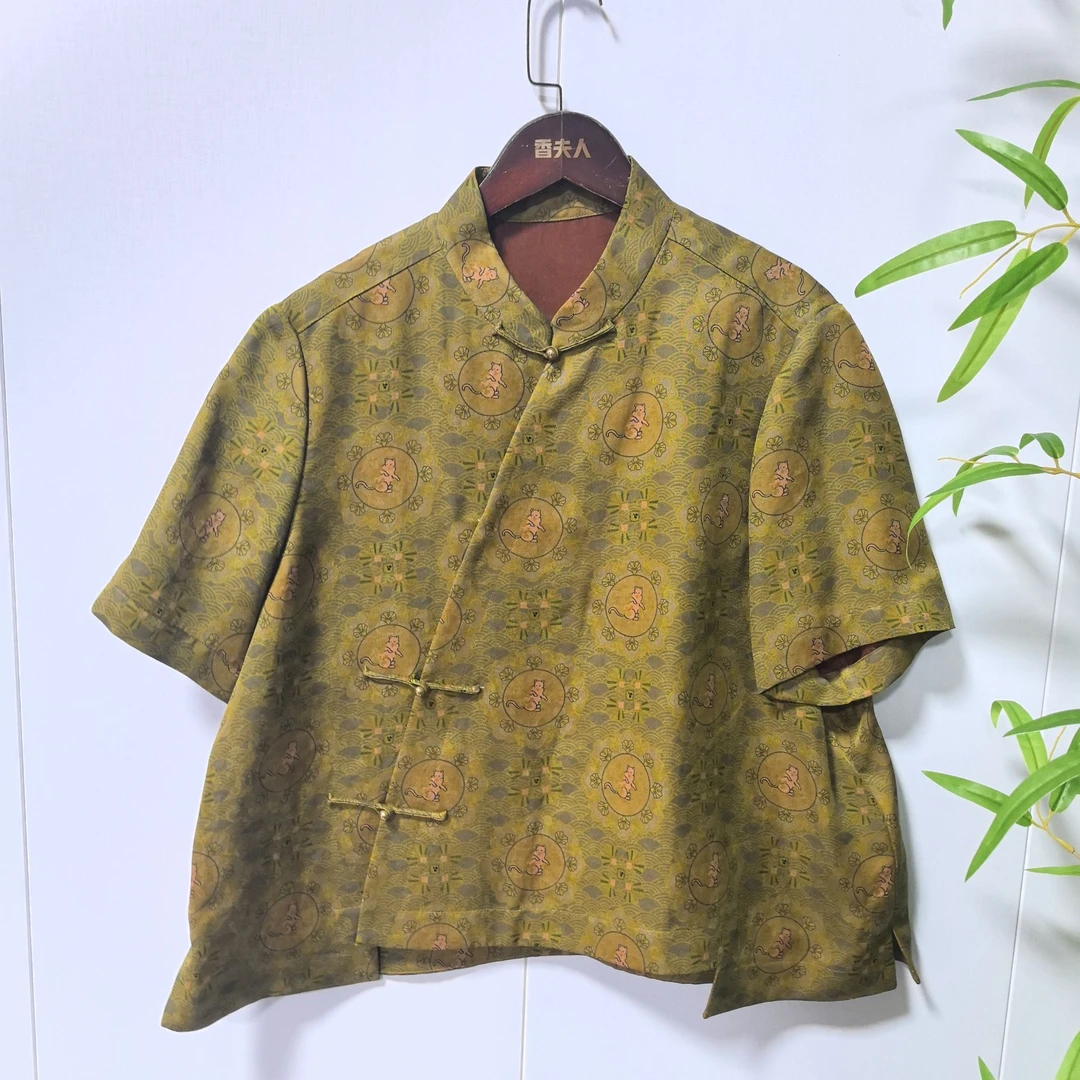 青娘子香云纱新中式上衣开衫外套241821