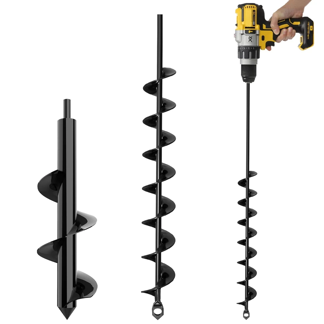 大棚松土种菜种草莓地钻钻头螺旋叶片手电钻钻头挖土施肥打桩钻头