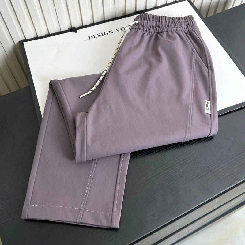 直筒裤高腰长裤常规外穿休闲风休闲裤运动裤直筒春秋打底