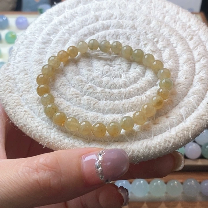 散珠翡翠福利品 翡翠圆珠 卡6左右