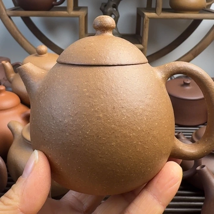 茶壶紫砂220cc龙蛋梨皮段泥