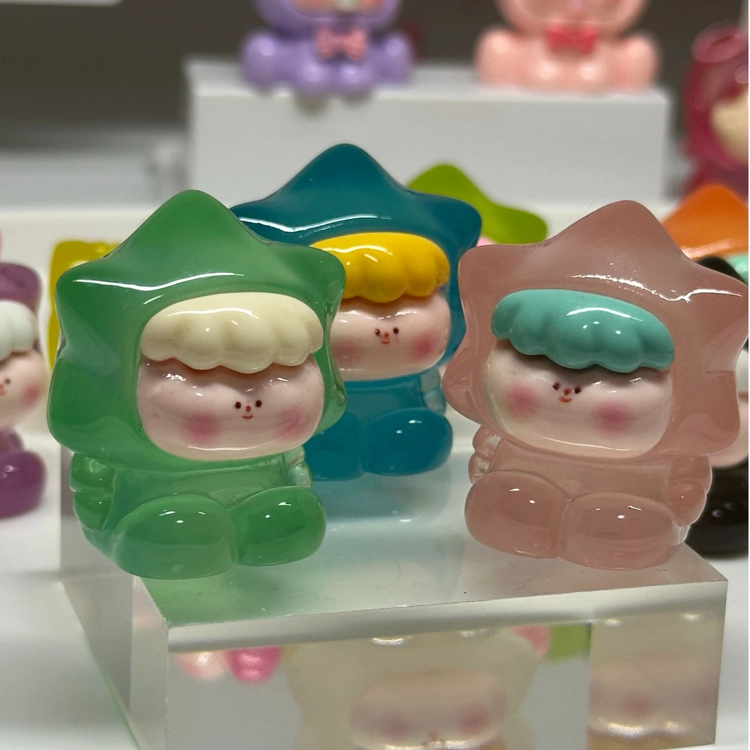 【许愿+对对碰】许愿星创意潮玩DIY手工树脂居家车载摆件