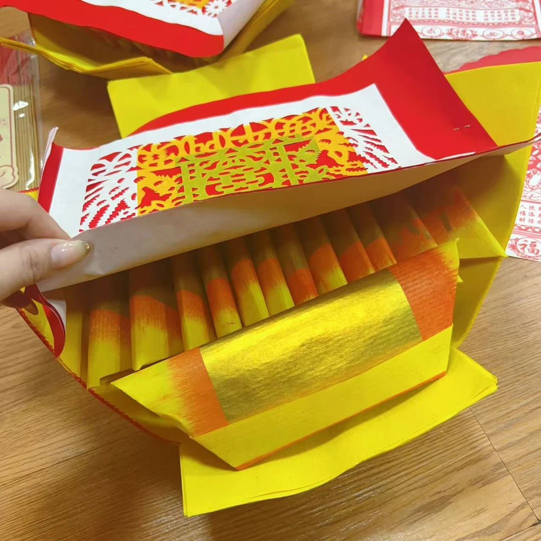 【发2份】潮汕手工成品初一十五节日用品通用檀香蜡烛家用财神