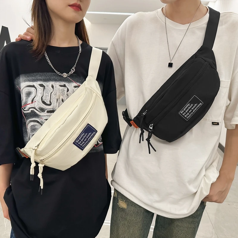 手机包腰包潮牌男士胸包日系轻便单肩小背包女休闲运动斜挎包胸包