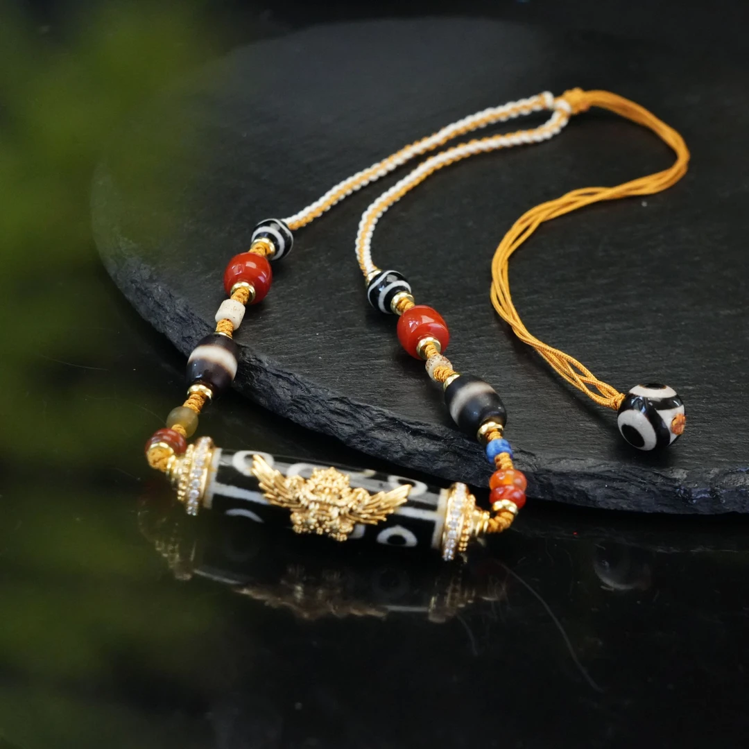 钨金布艺吊坠 依然【托举】塔尔大鹏九眼吊坠项链 多样性发一