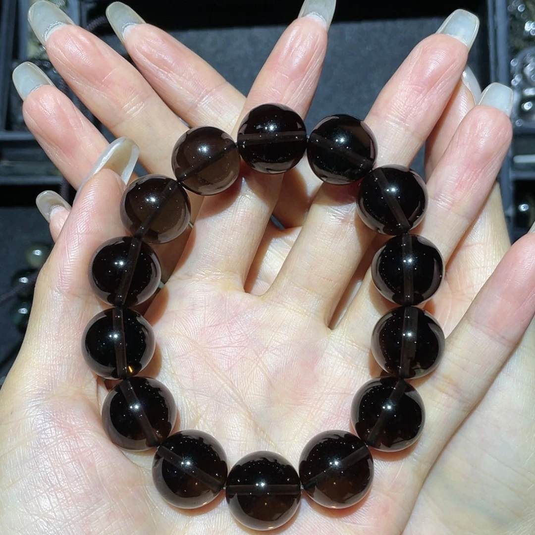 【闪购商品】黑曜岩未镶嵌手链l**哥