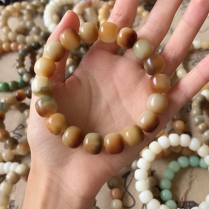 手串菩提根/象牙果卡14浅色油王干磨k2